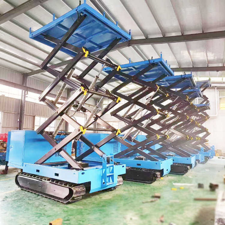 0-34M/MIN Hoisting Speed 4m Hydraulic Self Propelled Mini Scissor Lift with 900mm Platform