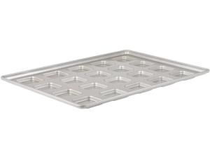 Quality RK Bakeware China Foodservice NSF Custom 22 Square Ciabatta Roll Pan Baking Tray- Band In Rim wholesale