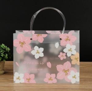 Quality Transparent PVC Boutique Branded Shopping Bag Custom PP Plastic Handbag wholesale