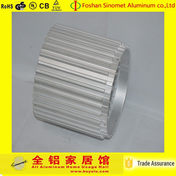 Melting Finish Aluminum Industrial Profile LED Heat Sink Custom Length