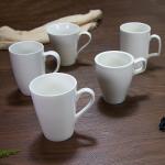 Fine Standards Polished White Porcelain Drink Cup With Handle 350ml