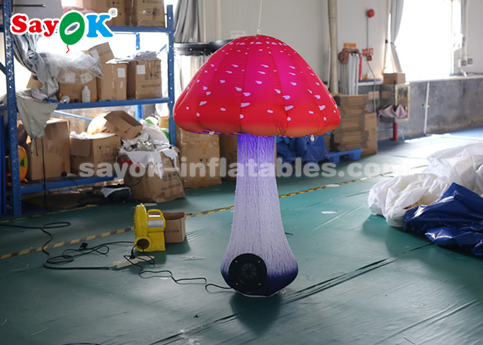 1.5m Inflatable Lighting Decoration / Inflatable Mushroom For Festival