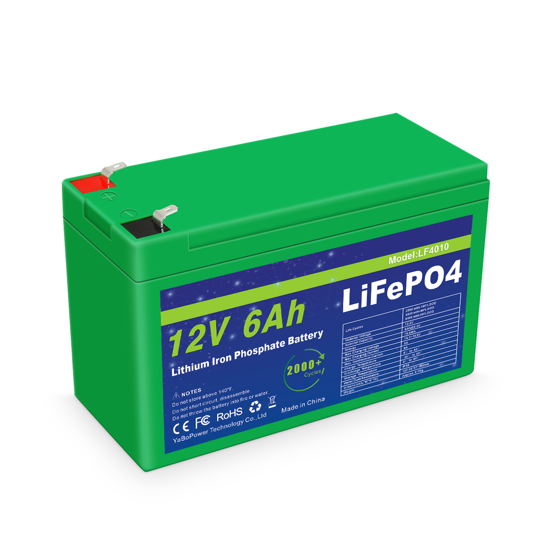 Factory Customized Lifepo4 Deep Cycle High Safety 32700 Cell Lithium Ion 12v 6Ah Lifepo4