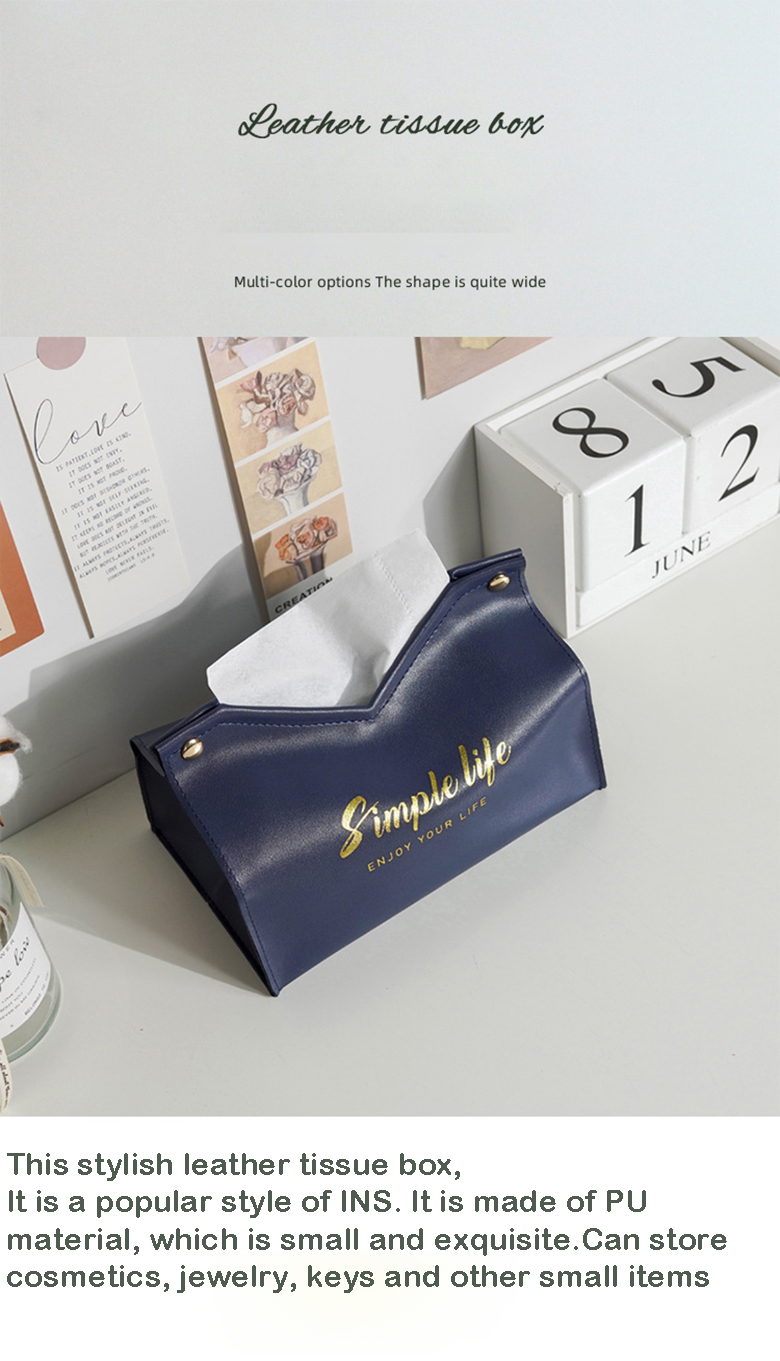 Retro Car Design Leather Square Tissue Box Holder for Reusable Toilet Paper and Decor