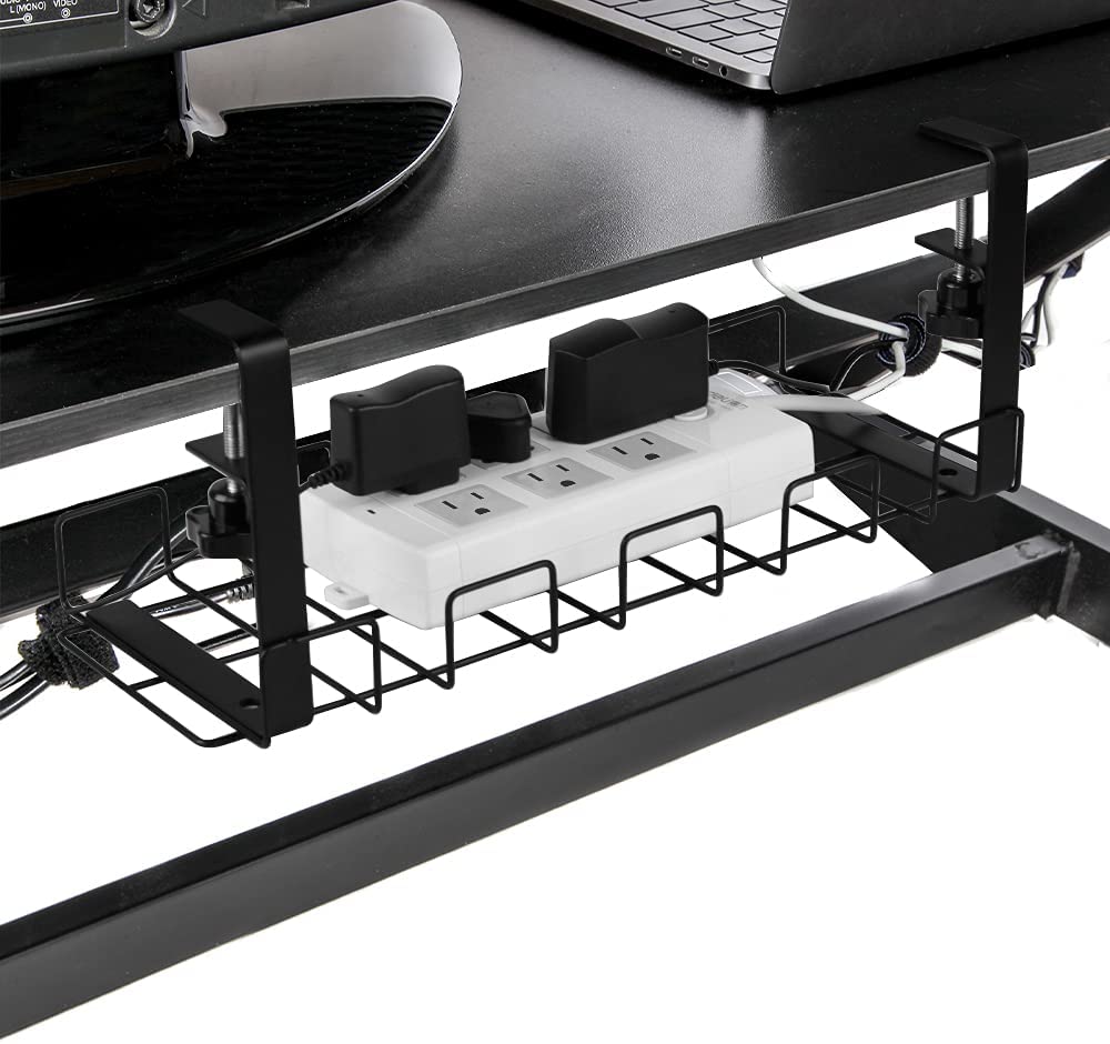 Adjustable Under Desk Cable Management Tray For Interior Office Living Room Furniture