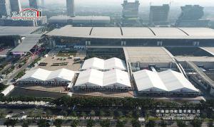 Quality 30m And 40m Tent With ABS Or Glass Hard Walls Used For Canton Fair And Other Exhibition Rental Business wholesale