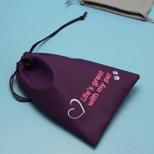 Quality Faux PU Leather Satin Strings Drawstring Package Bag wholesale
