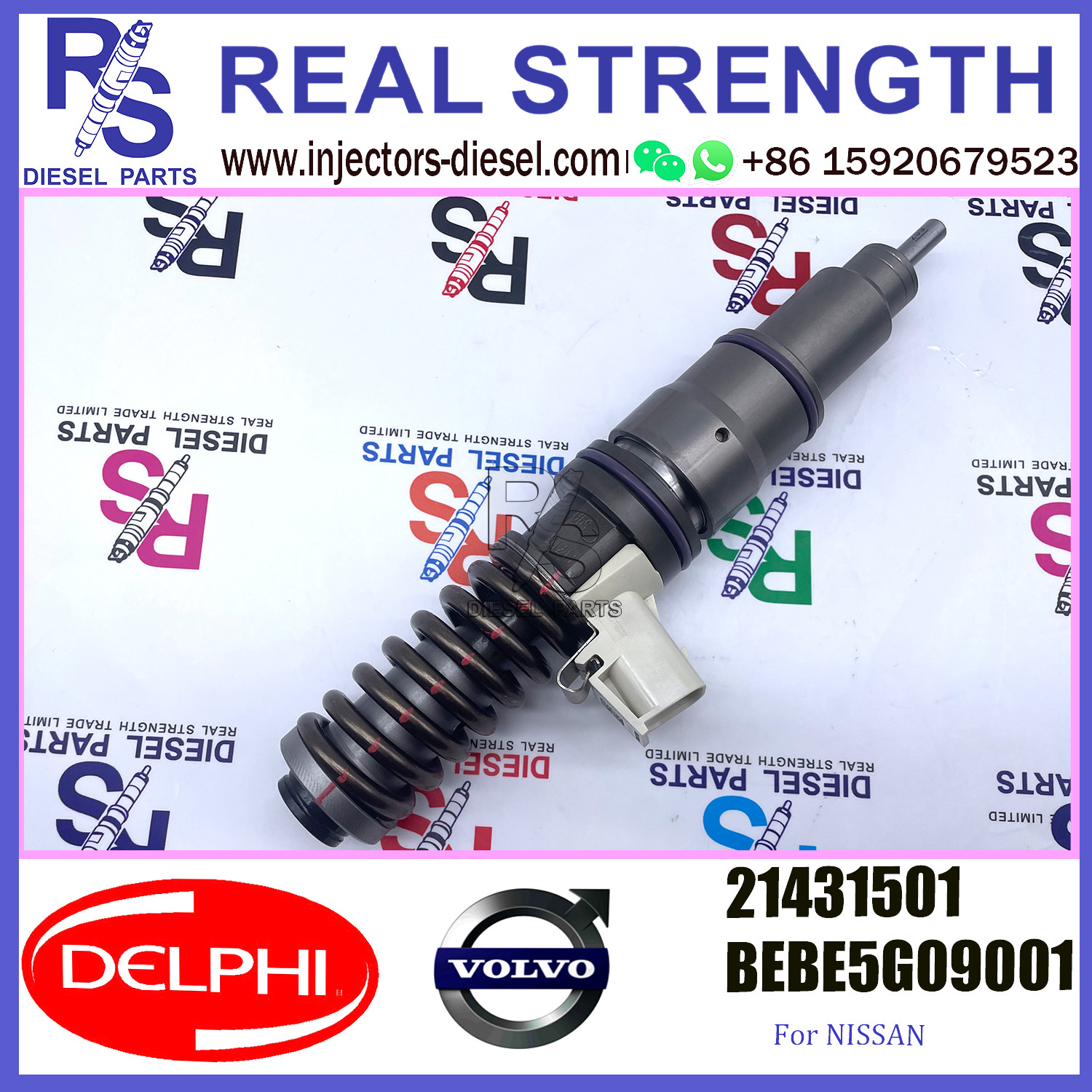 DELPHI Engine Nissan Fuel Injector 21431501 BEBE5G09001 V-O-L-V E3.4