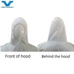 CE En14126 Protective Microporous Nonwoven Disposable Hooded Zipper Coveralls