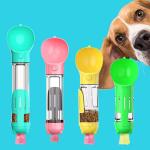 Leak Proof 4 In 1 Portable Dog Water Bottle Dog Multifunctional Travel Water