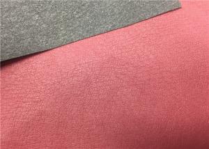 Quality High Peeling Strength Shoes Synthetic Leather Dark Red 0.55 Mm Thickness No Fading wholesale