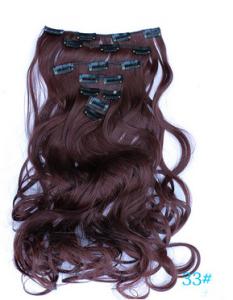 Quality Black Curly Synthetic Clip In Hair Extensions Human Hair Wefts wholesale