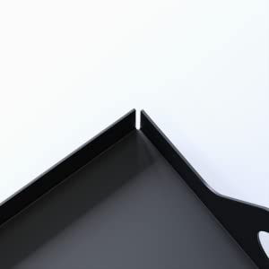 Serve Snacks in Style with this Rectangle Black Metal Tray with Handles 16.7x9.5 inches