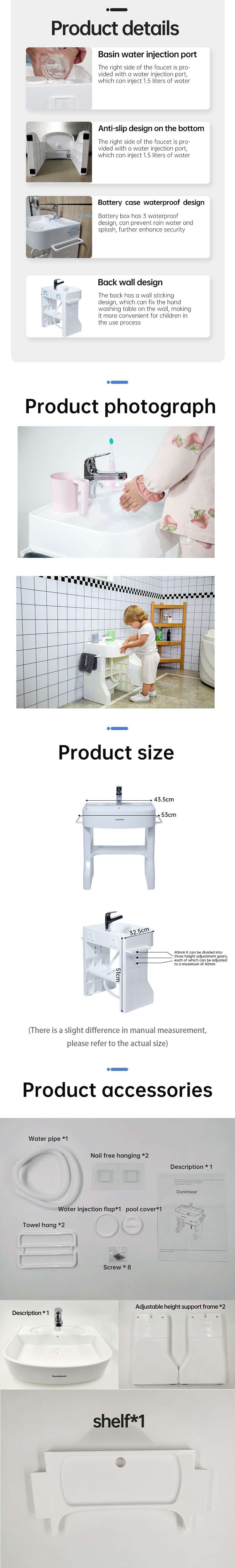 Acceptaple OEM ODM Small Baby Wash Basin Faucet for Plastic Bathroom Sink Wash Designs
