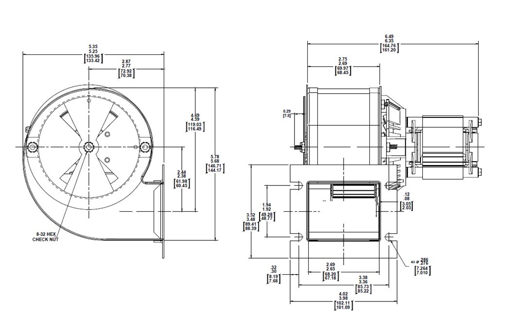42W 230V 50Hz 0.36A Convection Blower Fan For Pellet Stove And Fireplace