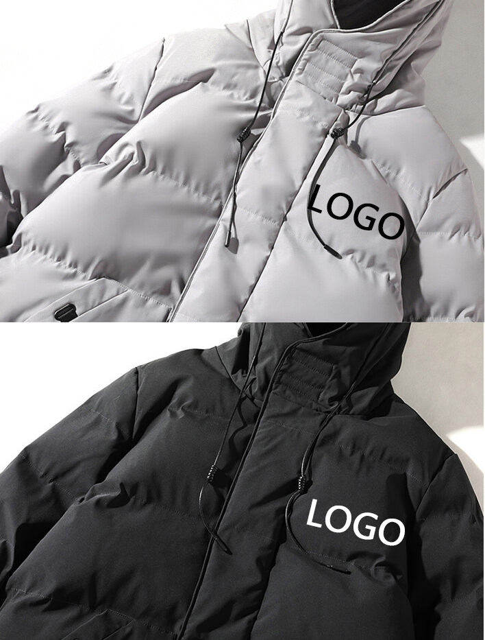 Outdoor Men Winter Coat Jacket Hoodies Thick Cotton Bubble Coats With Pockets