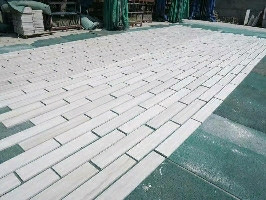 Modern Marble Mosaic Wall Tile , 300 X 298mm Sheet Natural Stone Mosaic Tile
