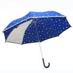 Compact Windproof Pongee Fabric Straight Umbrella Length 93.5cm