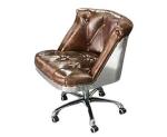 Industrial Aluminum Office Aviator Chair Tufted Buttons Castor