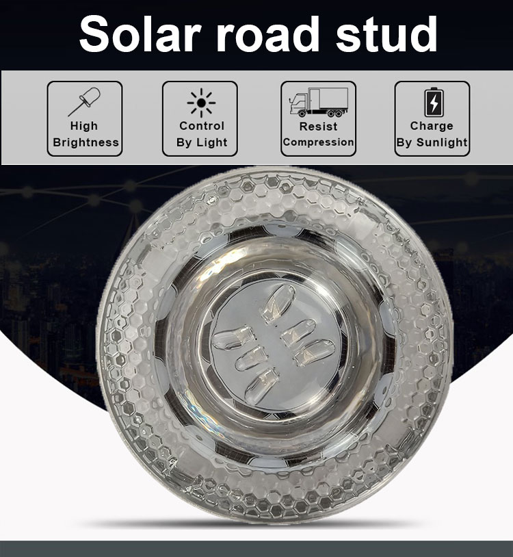 ROHS Certificate Solar Flashing Light Glass Cat Eye Road Stud for Highway Marking