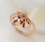 Bell Pendant Ring Stainless Steel Materials Ring 18K Pink Color Wedding Ring