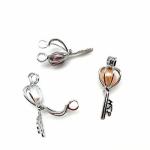 Pearl Cage Locket Findings Cage Pendant for Essential Oil Diffuser Oyster Pearl