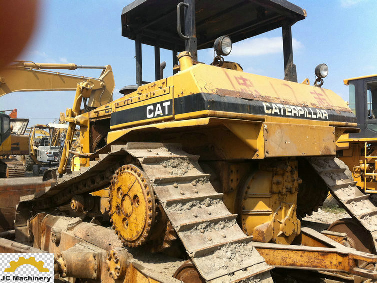 Open Cabin Used Cat Bulldozer D6H Original Colour Six Cylinders 2008 Year