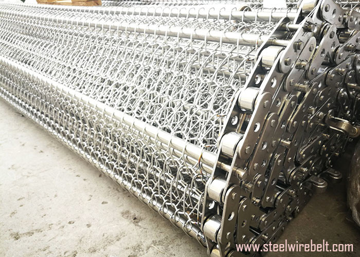 Selected Stainless Steel Chain Mesh Conveyor Belt , Metal Mesh Belt Heat Treatment