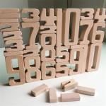 Number Building Blocks Wooden Math Digital Toys Baby Balance Block Jenga Toy