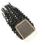 Swiss Curly 4x4 Human Hair Lace Closure No Tangling , High Density