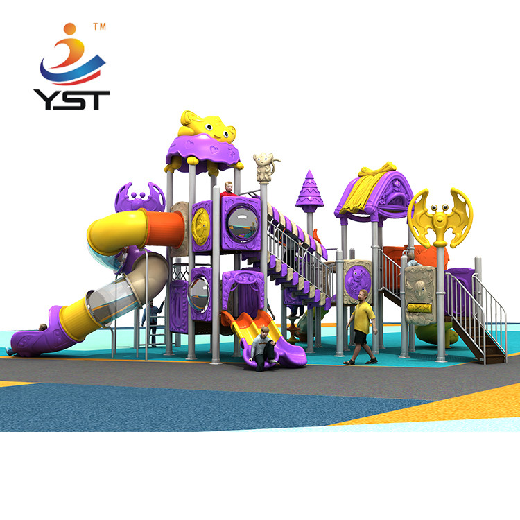 High quality kids toy outdoor playground plastic combined slides for sale
