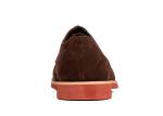 Adult Breathable Flats Lace Up Casual Shoes , Round Toe Brown Suede Driving