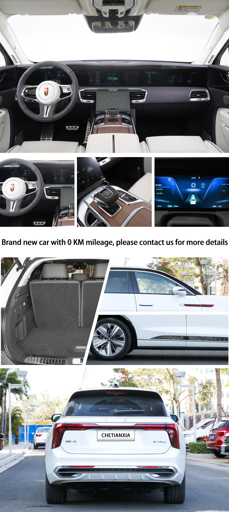 Used Medium Electric Car Fast Charging 4 Door SUV EV EHS9 Hongqi