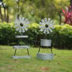 Metal Garden Ornaments DIY Minimalist Windmill Metal Shelf Decor