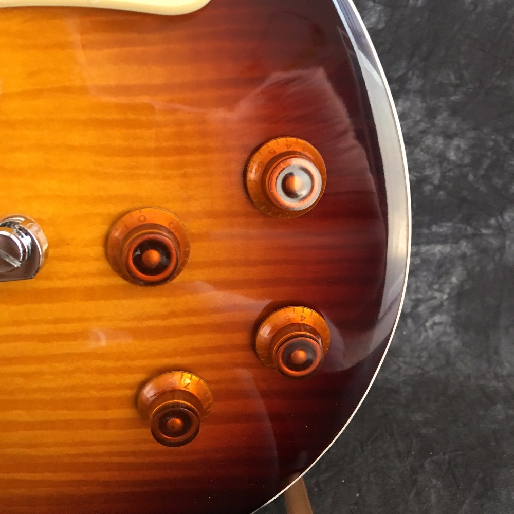 Flamed maple top sunburst LP Electric Guitar