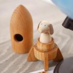 ISO9001 Handcrafted Small Wooden Boat Toy Powerboat Coastal Beach Themed