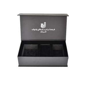 Quality Zinc Alloy Rigid Magnetic Gift Box Crepack Custom Flock Paper Packaging wholesale