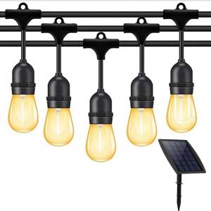 China 8.5M 15 LED Solar Edison Bulb String Lights on sale