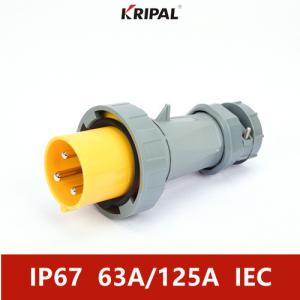 Quality 63A 125A IP67 Three Phase Waterproof European Industrial Plug 6H wholesale