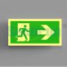 Buy cheap Custom Aluminum Photoluminescent Safety Exit Sign for Hotel Evacuation from wholesalers