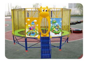 Quality Outdoor Round Mobile Bungee Trampoline , Kids Mini Trampoline With Net wholesale
