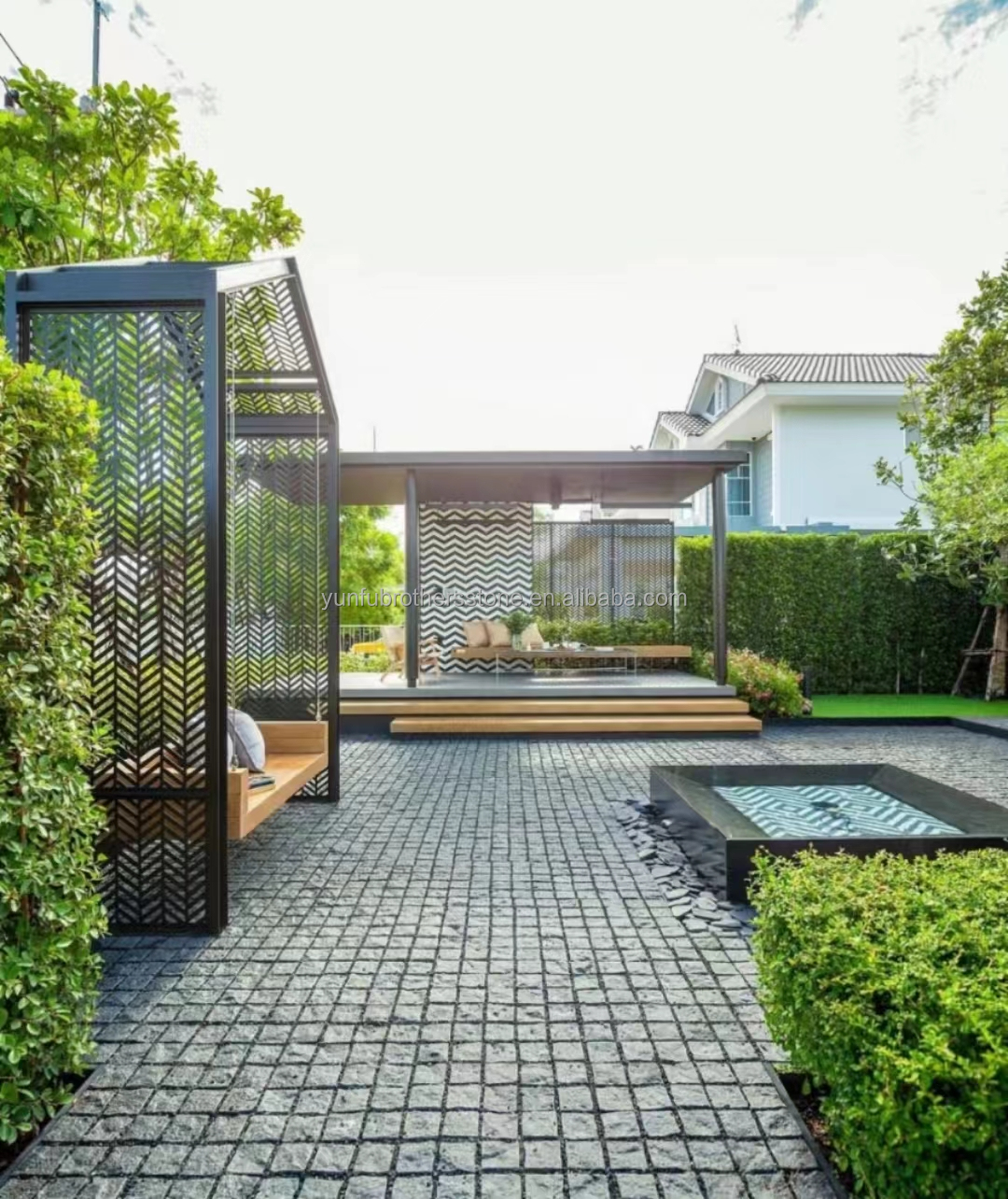 Upgrade Your Home Exteriors with Cut-To-Size Grey Flamed Granite Cube Stone 10x10x10