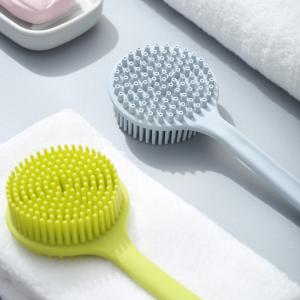 Quality Non Slip Colorful Soft Bristle Massage Silicone Shower Brush wholesale