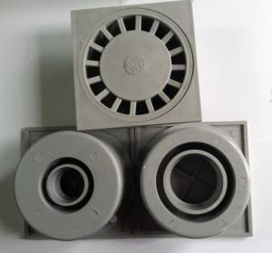 Quality UPVC plastic flat water outlet floor drain ,shower room drain 15*15cm wholesale