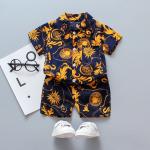 Floral Print 2023 New Beach Style Wholesale Summer baby clothes boy Formal