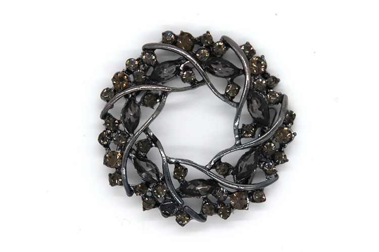 Woman Vintage Rhinestone Shoe Clips 50*45mm With Elegant Appearance