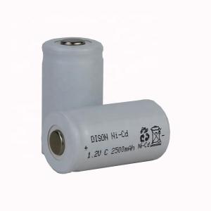 Quality High Low Temperature NiCd Rechargeable Battery Cells C 1.2V 2.5Ah wholesale