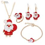 Holiday Gifts Christmas Jewelry Set For Womens Earrings Rings Bracelets Necklace