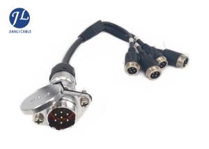 Quality Metal 7 Pin Male To 4 Channel Rear View Camera Cable And 4 Pin Aviation Plug wholesale