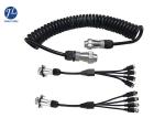Vehicle CCTV Security Camera Extension Cable With 7 Pin Heavy Duty Connectors